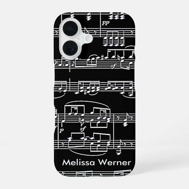 Musical Notes personalized Iphone Case (Back)