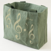 musical notes - personalized tote (3/4)
