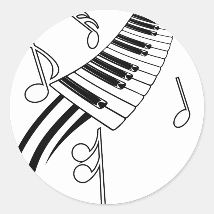 MUSICAL NOTES PIANO KEYBOARD TATTOO GRAPHICS STICKER