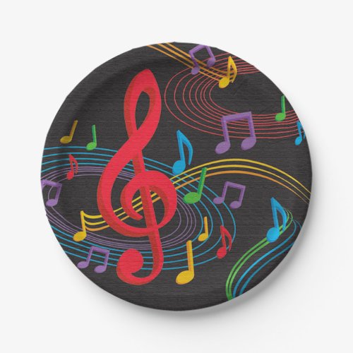 Musical notes plate