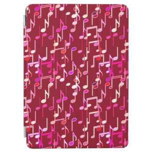 Musical Notes print - burgundy, multi  iPad Air Cover