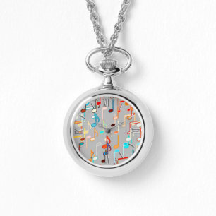 Musical Notes print - Medium Grey, Multi Watch