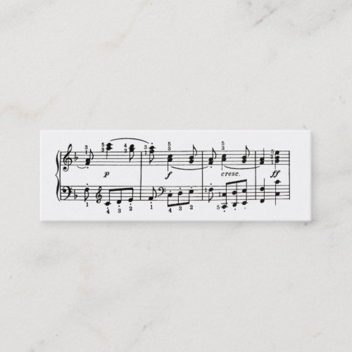 Musical Notes Profile Card Business Card
