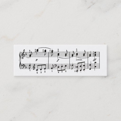 Customizable Musical Notes Profile Card Business Card