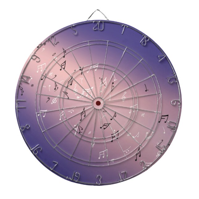 Musical Notes Purple Glow Dartboard (Front)