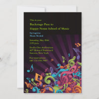 Musical Notes Recital Invitation
