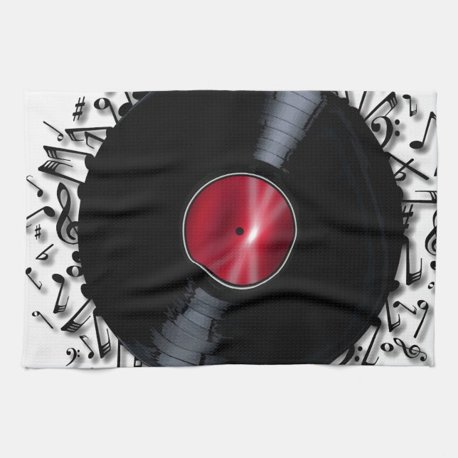 Musical Notes Record Towel (Horizontal)