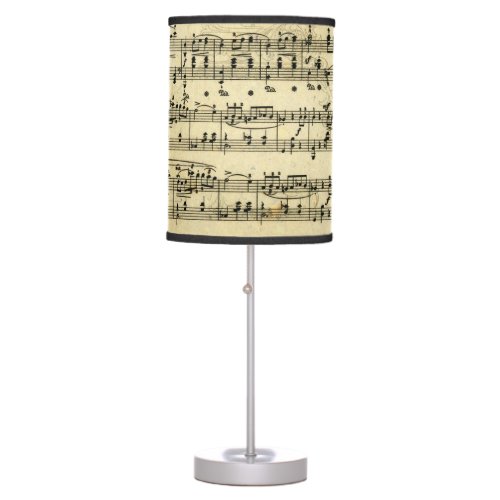 Musical Notes Score Table Lamp Antique