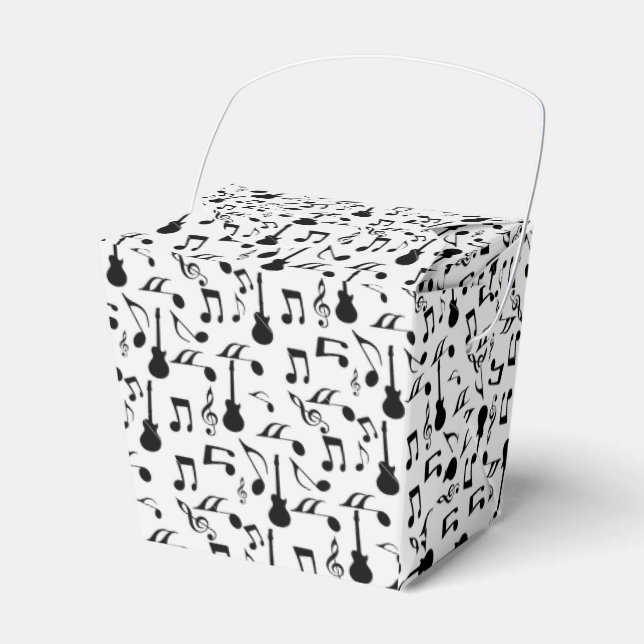 Musical Notes - Sheet Music Design Favor Boxes (Front Side)