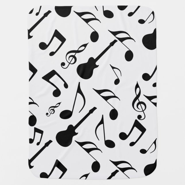 Musical Notes - Sheet Music Design Receiving Blanket (Front)