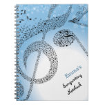 Musical Notes Songwriting Notebook at Zazzle