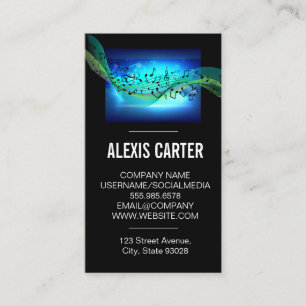 Musical Notes Sound Engineer Business Card