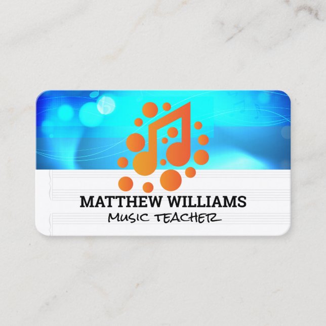  Musical Notes | Sound Logo Business Card (Front)