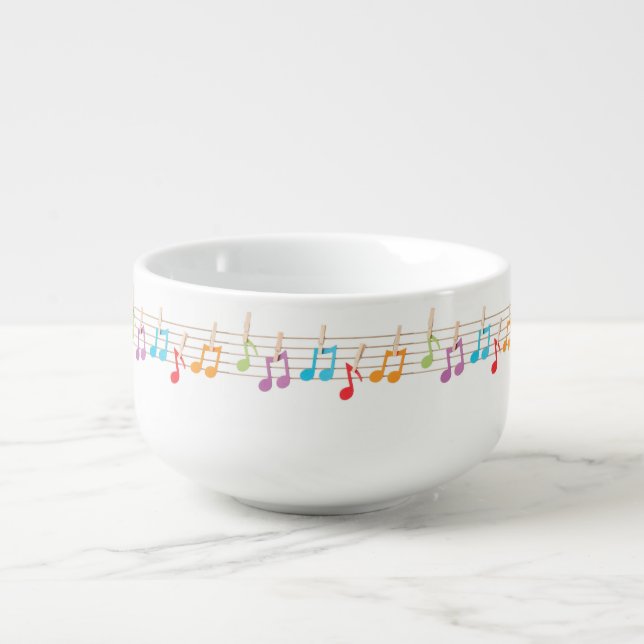 ****MUSICAL NOTES**** SOUP AND MORE BOWL (Front)