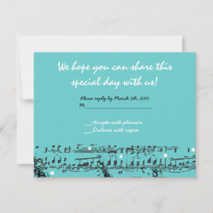 MUSICAL NOTES & STARS Bar Bat Mitzvah Invitation