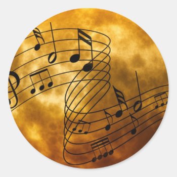 Musical Notes Sticker by Magical_Maddness at Zazzle