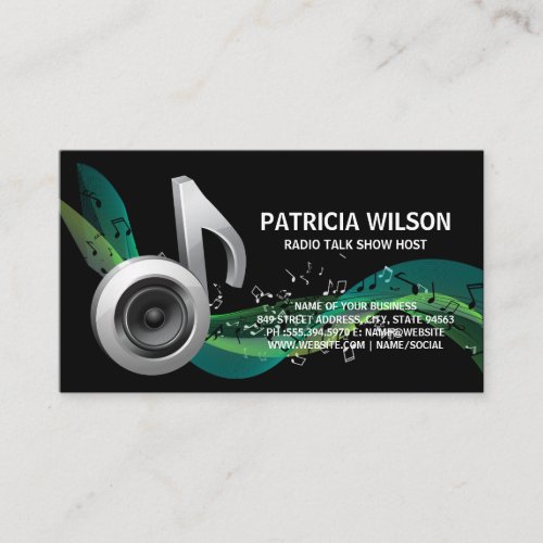 Musical Notes  Subwoofer Business Card