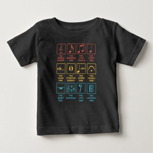 Musical Notes Symbol Definition Baby T_Shirt