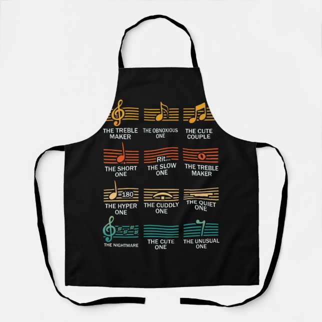 Musical Notes Symbol Definition Humor Funny Christ Apron (Front)