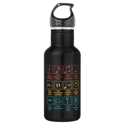 Musical Notes Symbol Definition Stainless Steel Water Bottle