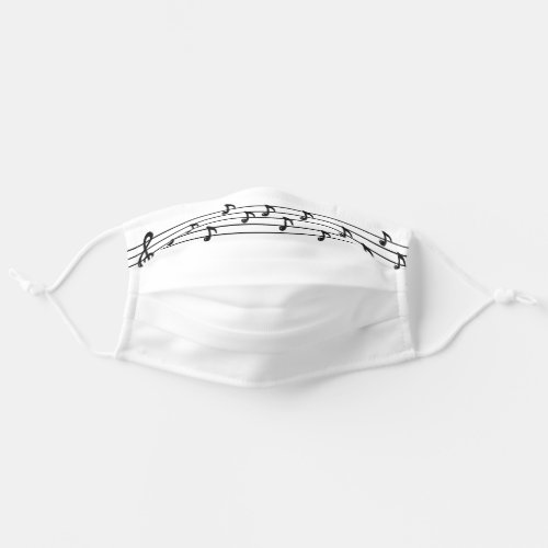 Musical Notes Treble Clef Women Mens Music Note Adult Cloth Face Mask