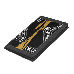 Musical notes trifold wallet