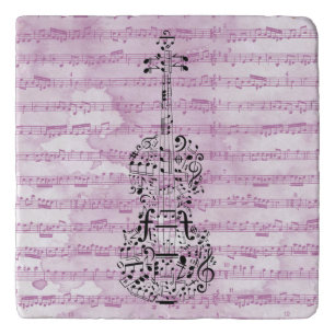 Musical Notes Violin Trivet