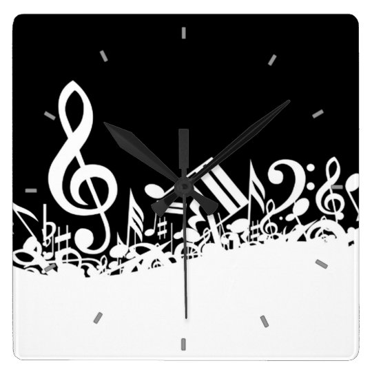 Musical Notes Wall Clock Zazzle