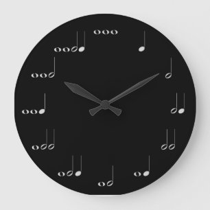 Musical notes wall clock