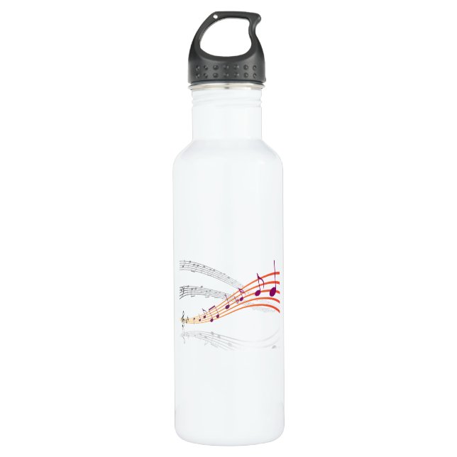 Musical Notes Water Bottle (Front)