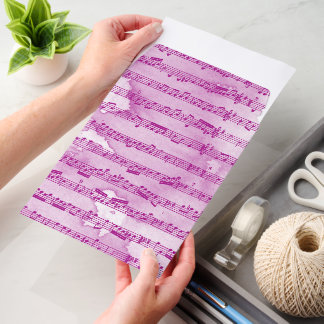 Musical notes watercolor envelope mailers