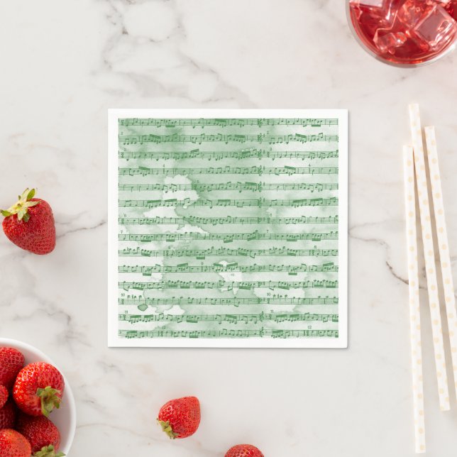 Musical notes watercolor napkins (Insitu)