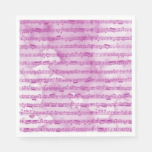 Musical notes watercolor napkins