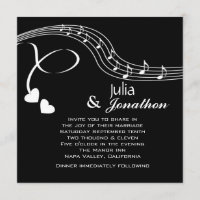 Musical Notes Wedding Invitation
