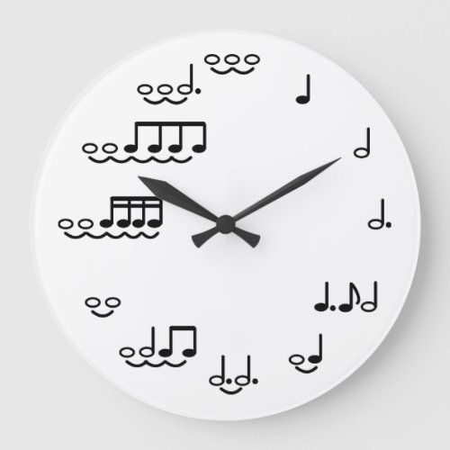 Musical Notes Whimsical Wall Clock for Musicians