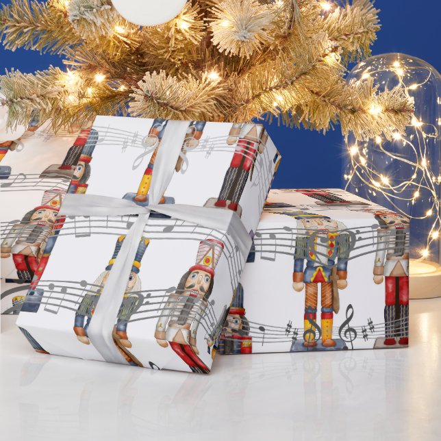 Musical Nutcracker Soldiers Wrapping Paper (Holidays)