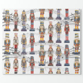 Musical Nutcracker Soldiers Wrapping Paper (Flat)