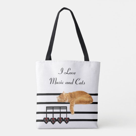 Music themed tote bags - Gifts for Musicians and Music Lovers