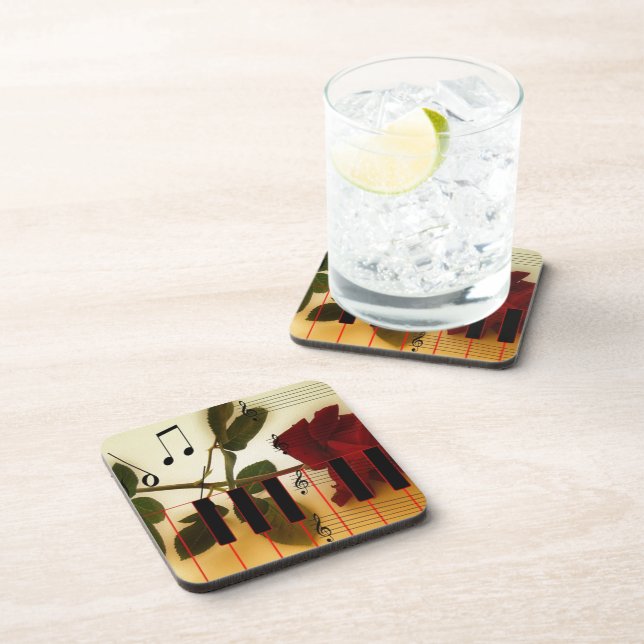 Musical Panio Keys Drink Coaster (Right Side)