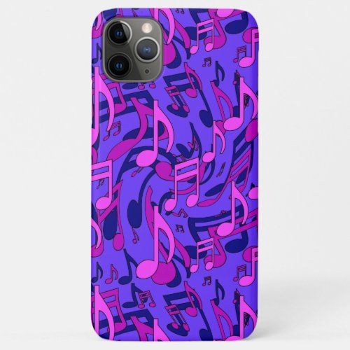 Musical Pattern Pink Purple Blue Music Notes iPhone 11 Pro Max Case