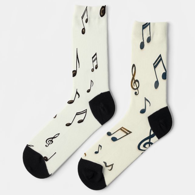  Musical pattern socks (Left)