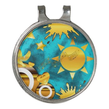 Musical Peace Golf Hat Clip by StuffOrSomething at Zazzle