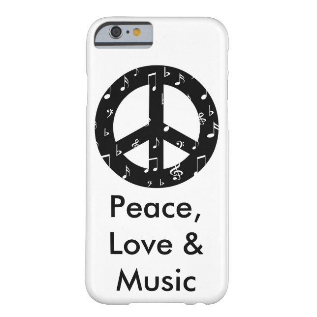 Musical Peace Sign Barely There iPhone 6 Case (Back)