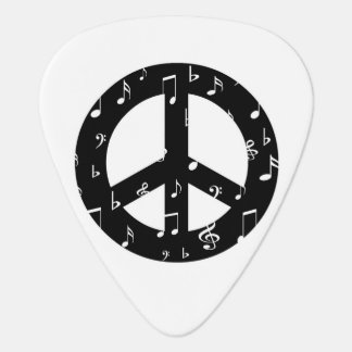 Musical Peace Sign Guitar Pick