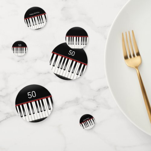 musical piano keyboard design confetti