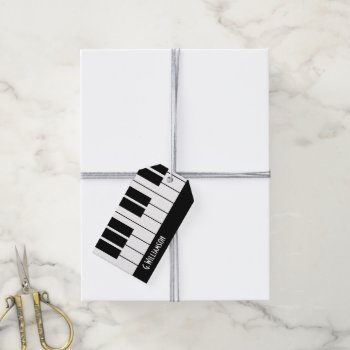 Musical Piano Keys | Add Your Name Gift Tags by produkto at Zazzle