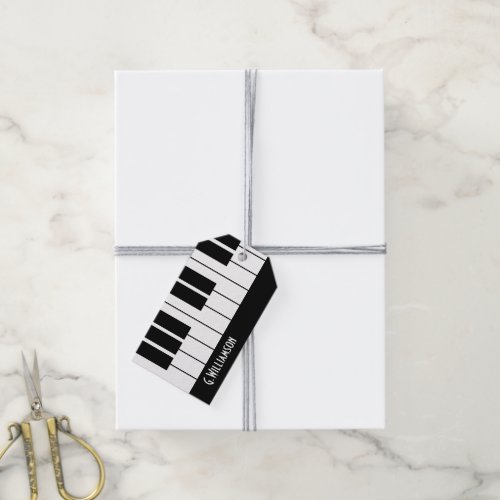 Musical Piano Keys  Add Your Name Gift Tags