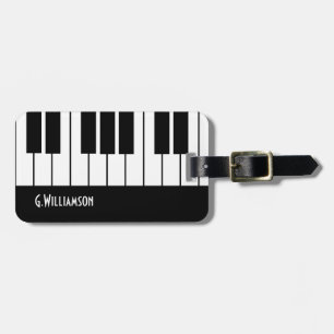 Musical Piano Keys Add Your Name Luggage Tag