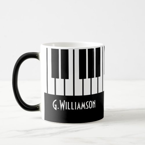 Musical Piano Keys  Add Your Name Magic Mug