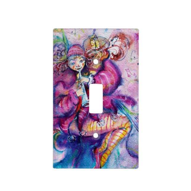 MUSICAL PINK CLOWN LIGHT SWITCH COVER (Front)
